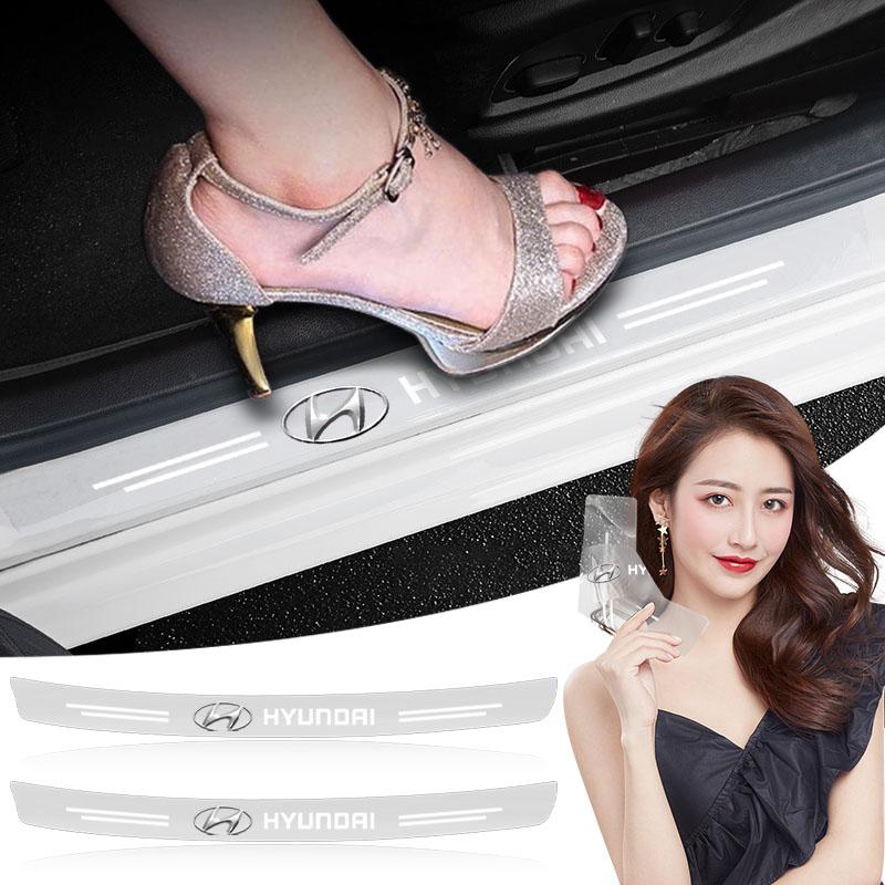 1Pcs Transparent Car Trunk Badge Protective Sticker Car Accessories For Hyundai I30 Tucson Veloster Kona I10 I35 Elantra Santa Fe Decor