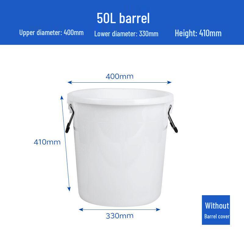 Large Round Plastic Trash Can with Lid - Indoor/Outdoor Use