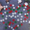 100 Pieces/pack23mm Christmas Snowflake Wood Chips Colorful Diverse New Year's Holiday Party Window Decoration Props Toys DIY