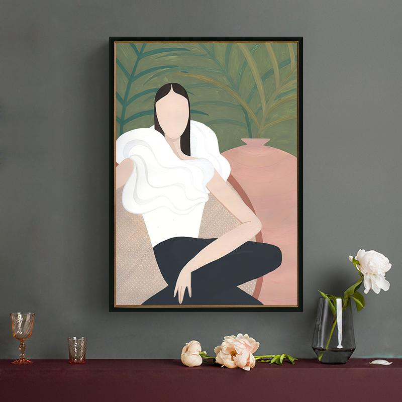 Abstract Woman Art Oil Painting Decorative Illustration Nordic Posters And Prints Wall Art Canvas Mural Pictures In The Room No Frame
