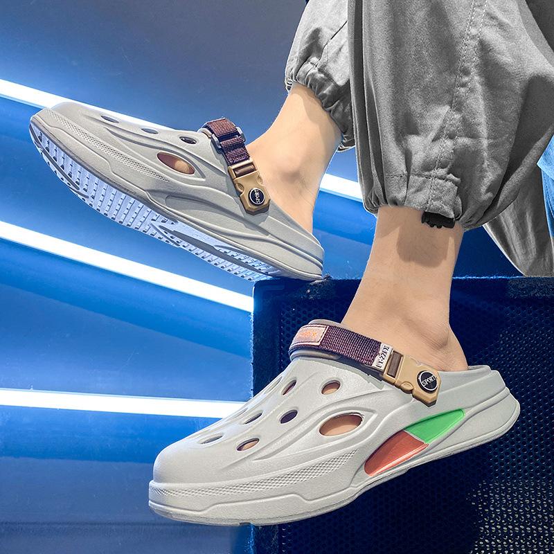 Camouflage hole shoes new sandals men's beach shoes going out travel shoes casual student sandals tide