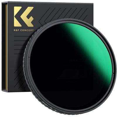 Concept 62mm Değişken ND Filtre Eşitsizlik yok Japon AGC optik cam HD Düşük yansıtma nano kaplama ve Fotoğrafçılık için lens filtresi doğrudan K&F