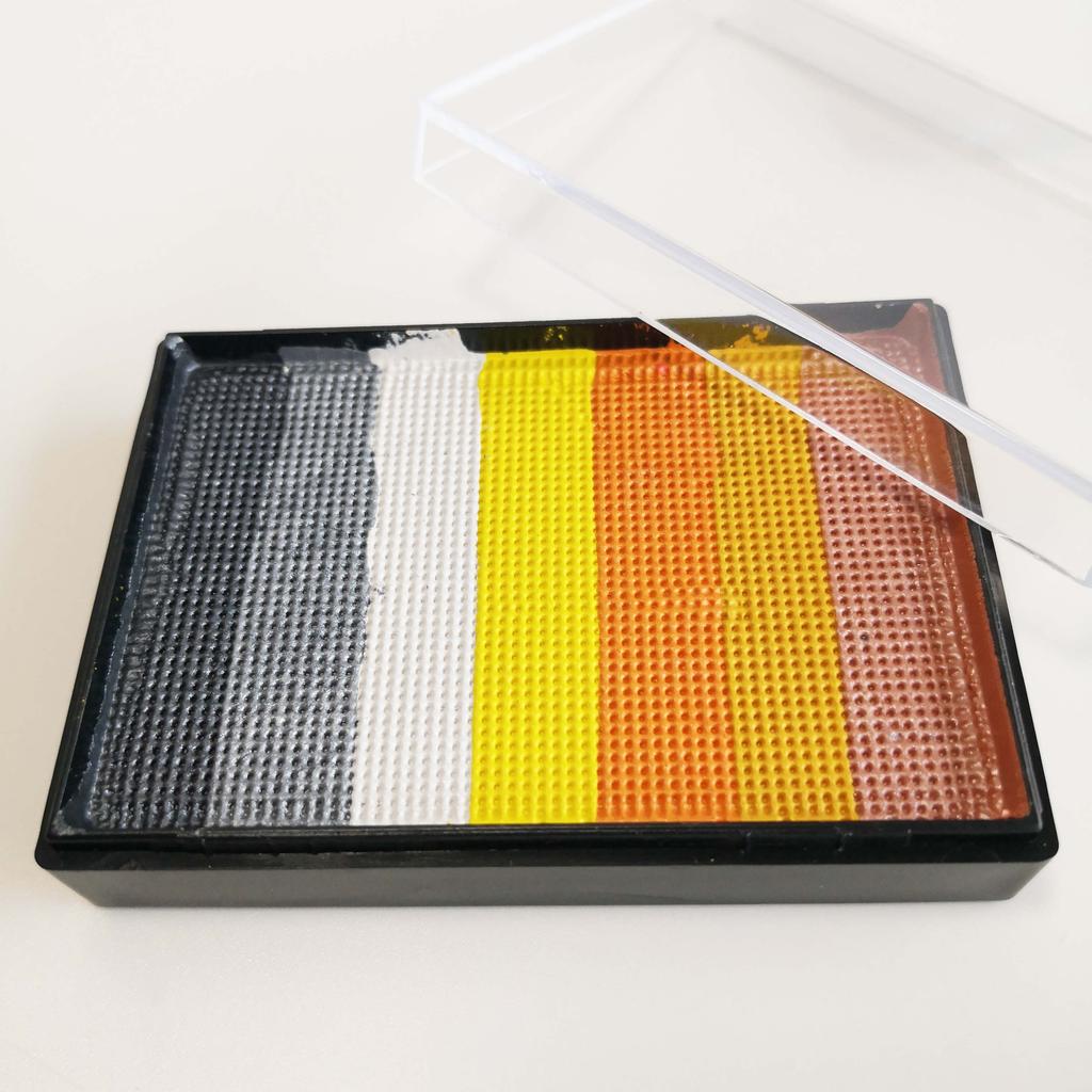 Vopsea profesională activată cu apă pentru față și corp curcubeu tort despărțit pictură facială vopsea corporală neon UV vopsea corporală luminoasă lumina neagră