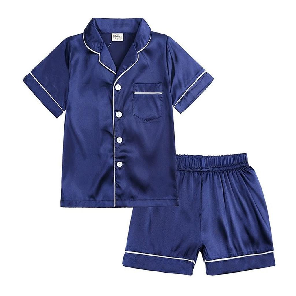 Kids Silk-like Loungewear Set Toddler To Big Kids