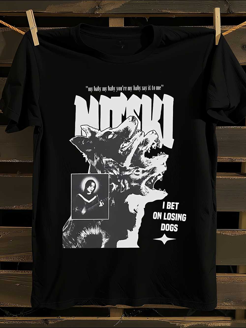 Графическая футболка Mitski  I Bet On Losing Dogs You re My Baby Say It to Me XXL