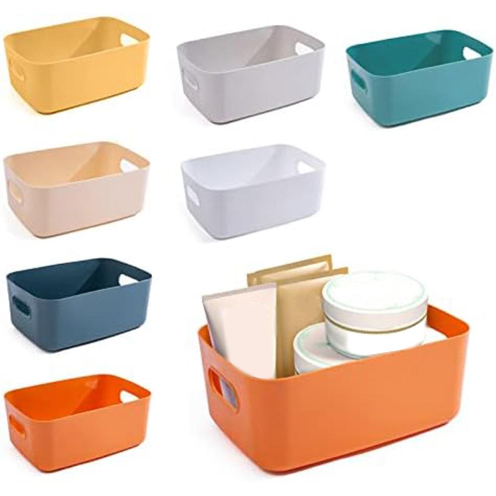 Set of 7 Plastic Storage Bins 2 1L Capacity Each for Organizing Kitchen Bathroom Classroom and Cupboard Storage Areas