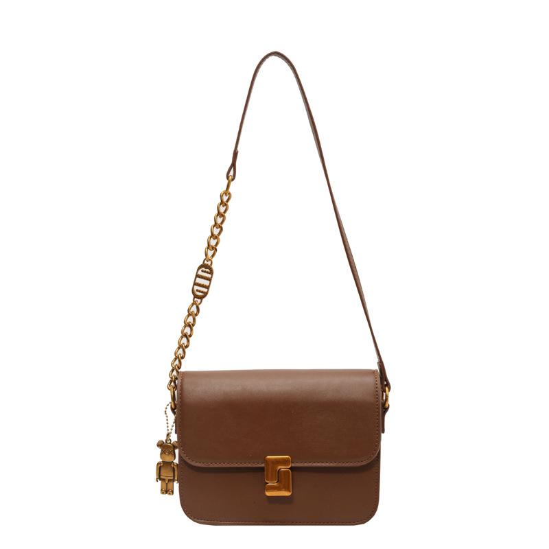 Fashion Small Square Bag Underarm Bag Solid Color New Temperament Versatile Women's Shoulder Bag