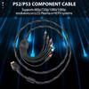 Suitable for PS2/ Component Cable 1.8M Suitable for PS 2/3 High Resolution Game Cable Accessories