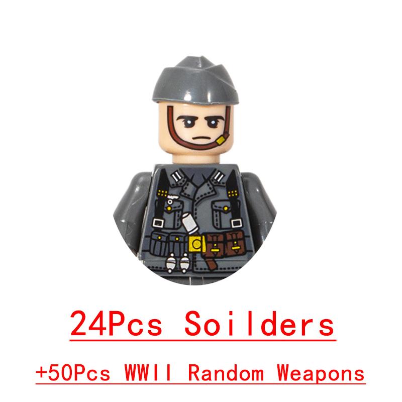 Non-Toxic Wwii Military North African Campaign Wheeled Armored Vehicle Tank Cannon Soldier Figures Building Blocks Weapon Truck Army Toy