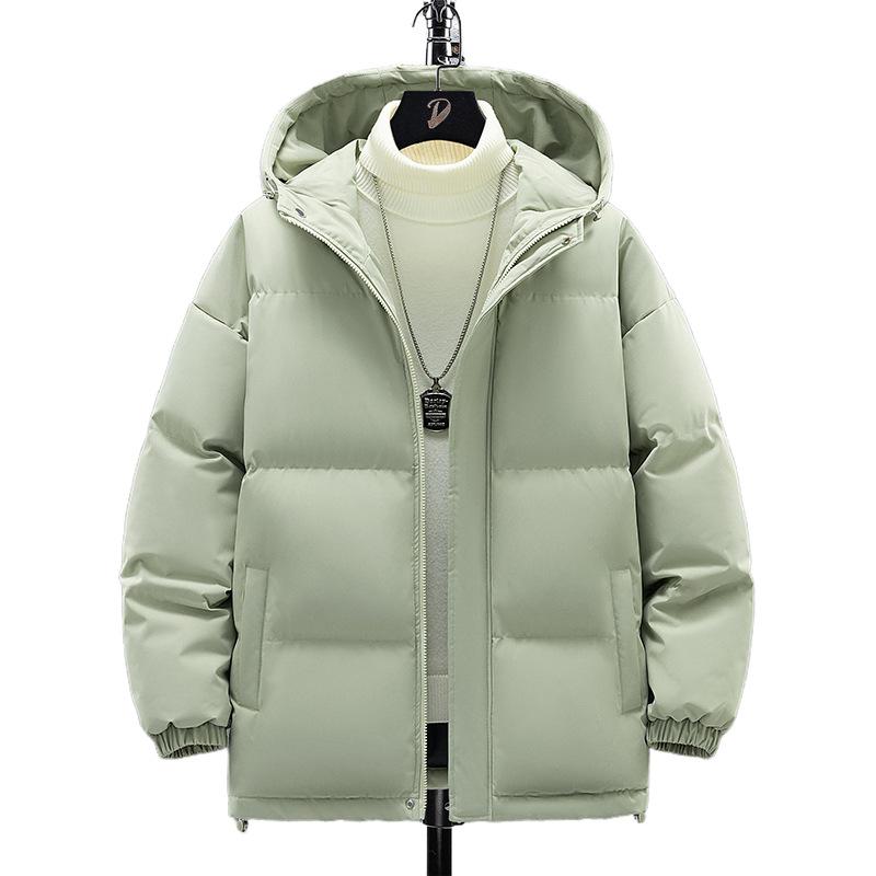 

Короткая хлопковая куртка с капюшоном для зимнего тепла, хлопковое пальто большого размера, свободная стеганая куртка 2XL зелёный