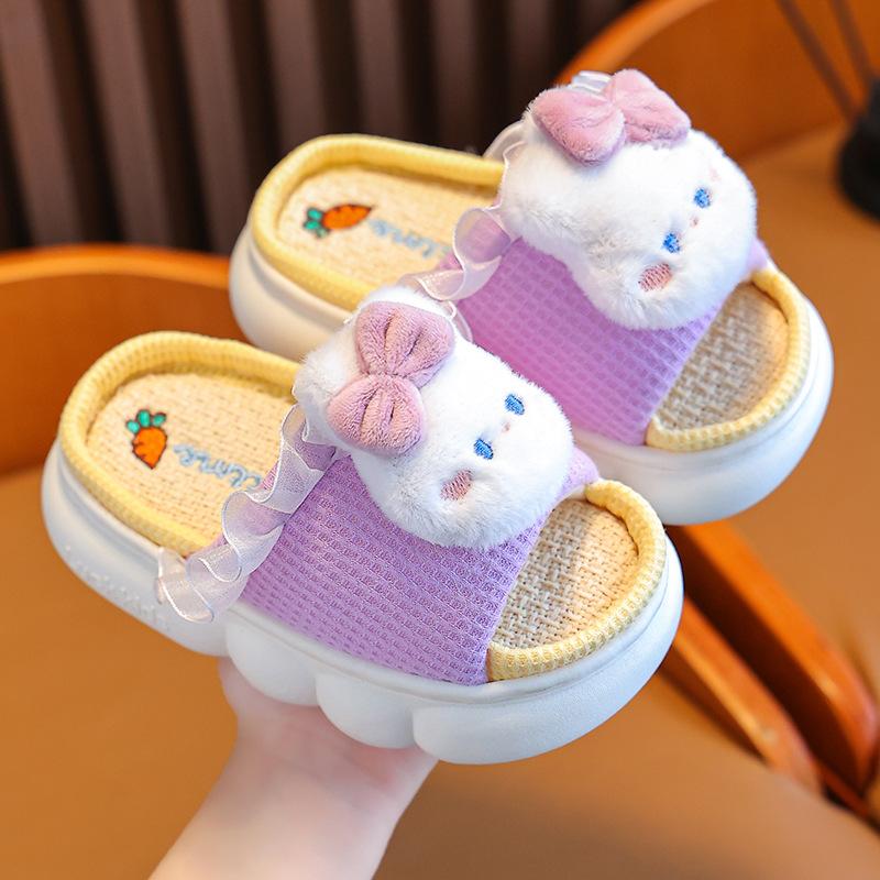 Adorable Cartoon Parent-child Slippers, Breathable Home Indoor House Slippers For All Seasons