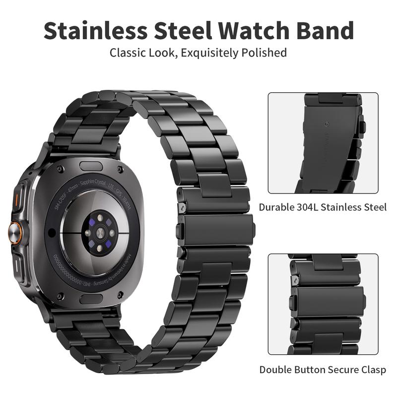 24mm Width Strap For Samsung Galaxy Watch 7 Ultra 47mm Watch Band Stainless Steel Correa for Watch 7 Ultra Metal Bracelet