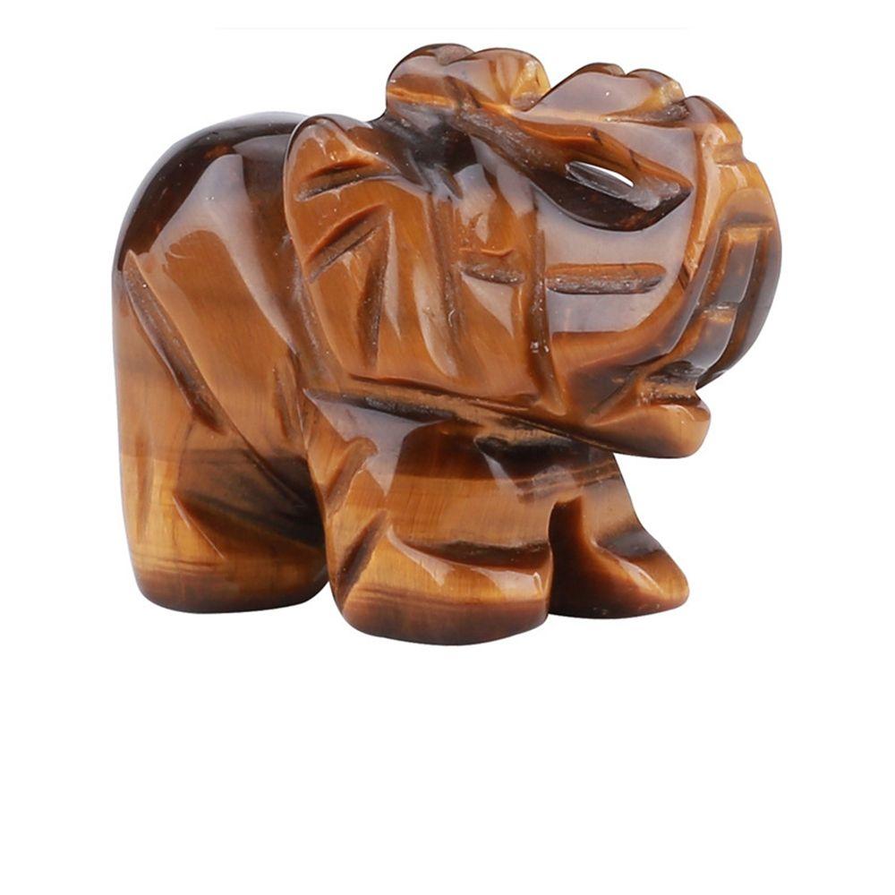 Decor Amethyst Obsidian Rose Quartz Small Decoration Stone Crafts Christmas Present Elephant Statue