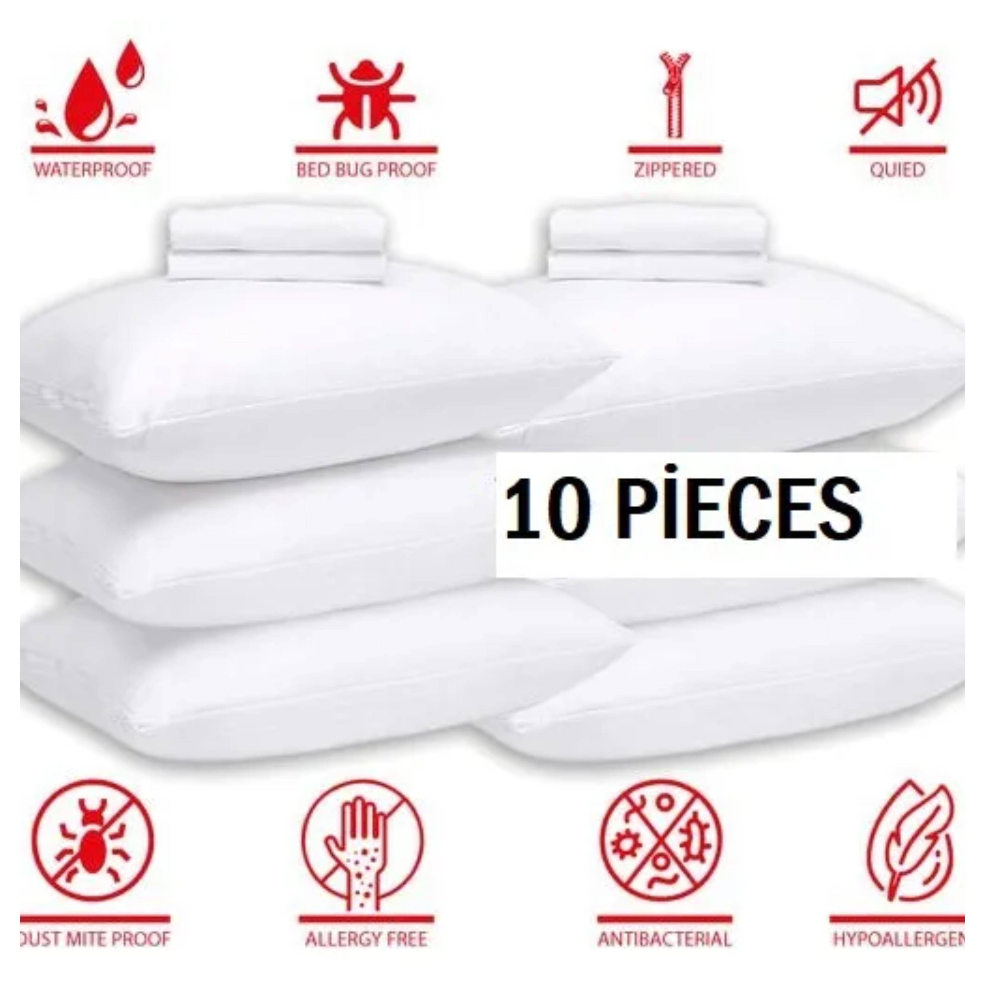 

10шт влагозащитная наволочка на подушку с застежкой-молнией 10 adet 50x70 cm