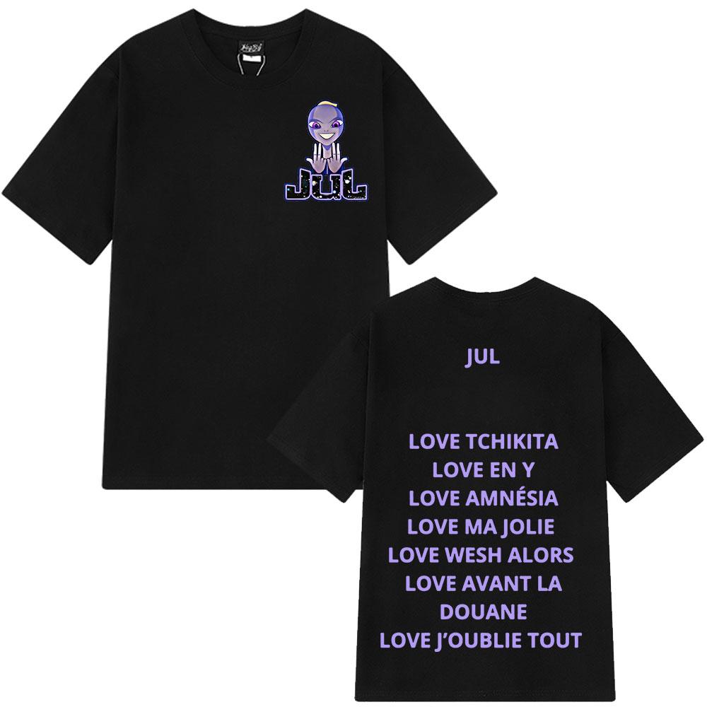 Rapper Jul Graphic Tshirt Unisex Women Clothing Fashion Hip Hop YK Shirt Vintage High Quality Cotton Short Sleeve Oversized Tops