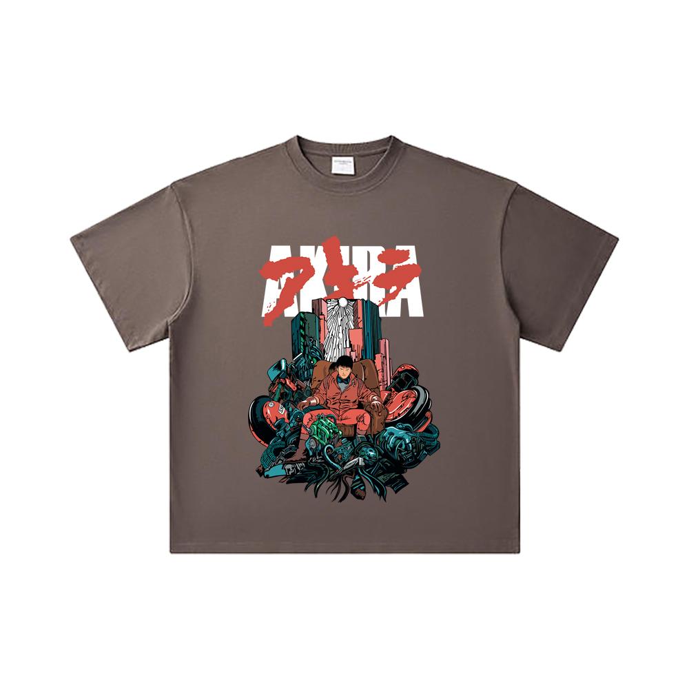 260 GSM Double Yarn 32 Count 100% Cotton Akira V1 Print Unisex Heavy Cotton T Shirt