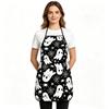 Halloween Ghost Pumpkin Bat Pattern Waterproof Kitchen Apron For Adults And Teens