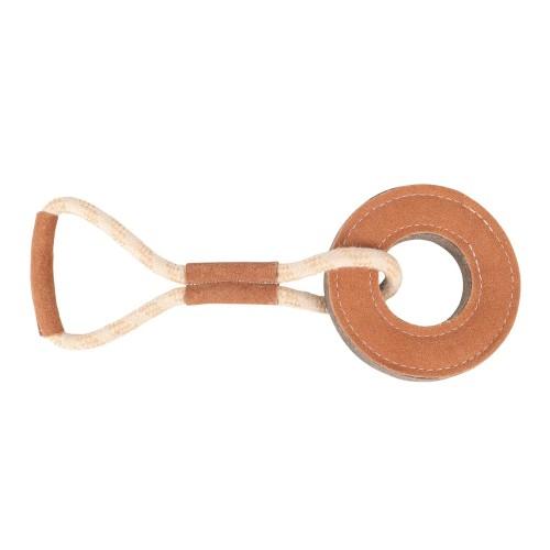 Benji & Flo Tug Â´NÂ´ Play Ring Suede Rope Dog Toy