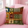 Ethnic Retro Bohemian Cushion Cover Natural Linen Organic Fabric DoubleSided Printing Sofa Home Decor Gift Pillow Case