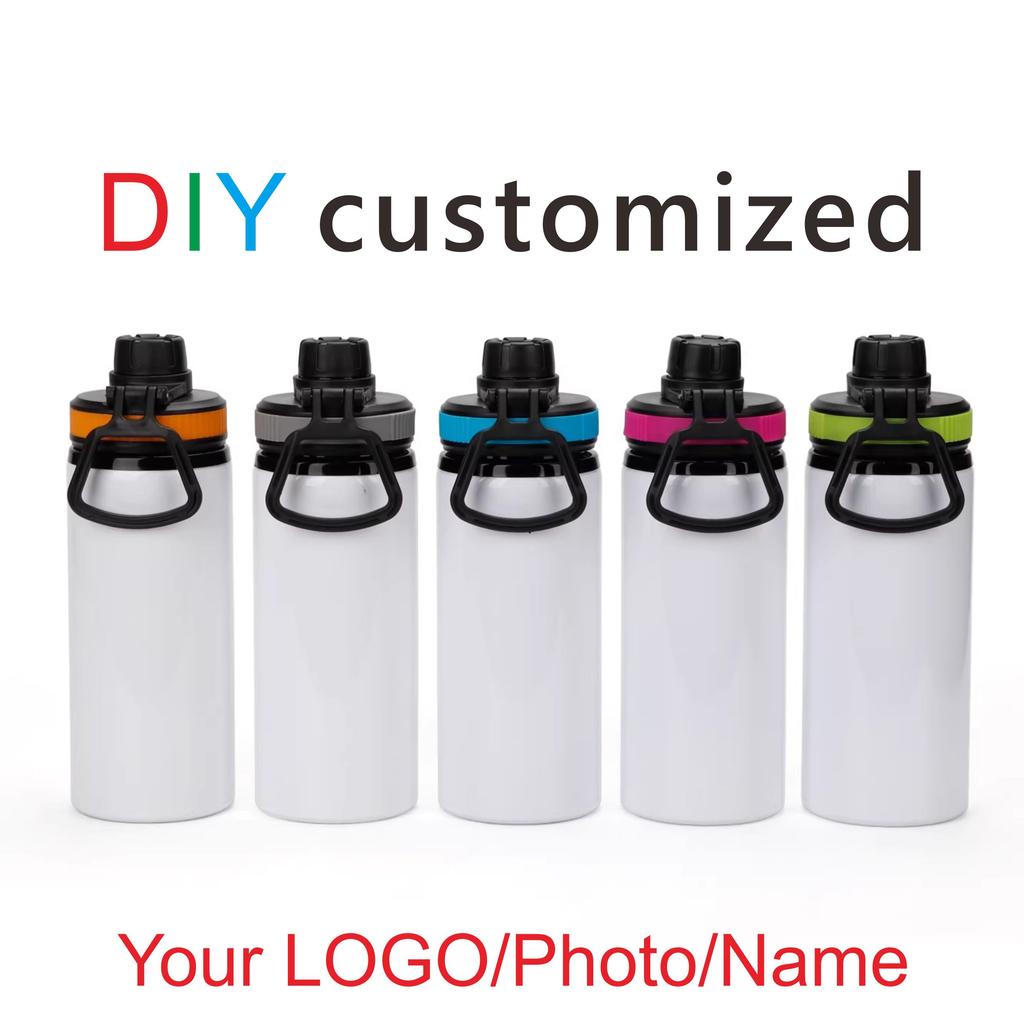 Customized Summer Bottle 600ML Personalize Print Your LOGO Photo Name Sublimation Sport Container Outdoor Biker Team Gifts