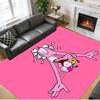 Anti‑Slip Crystal Velvet Floor Rug, Pink Panther Design Carpet for Indoor Living Bedroom Home Decoration