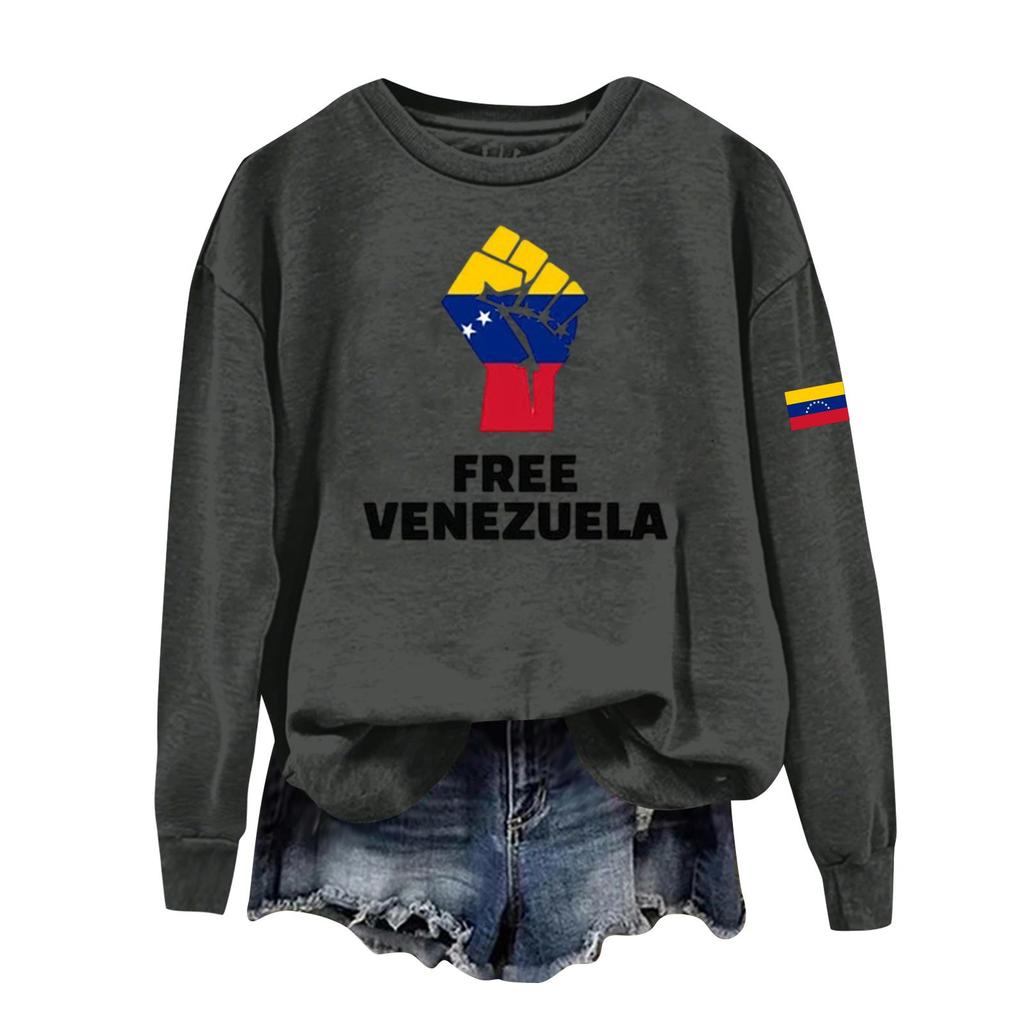 Damen bedruckter lässiger Sport-Kapuzenpullover mit langen Ärmeln und rundem Ausschnitt