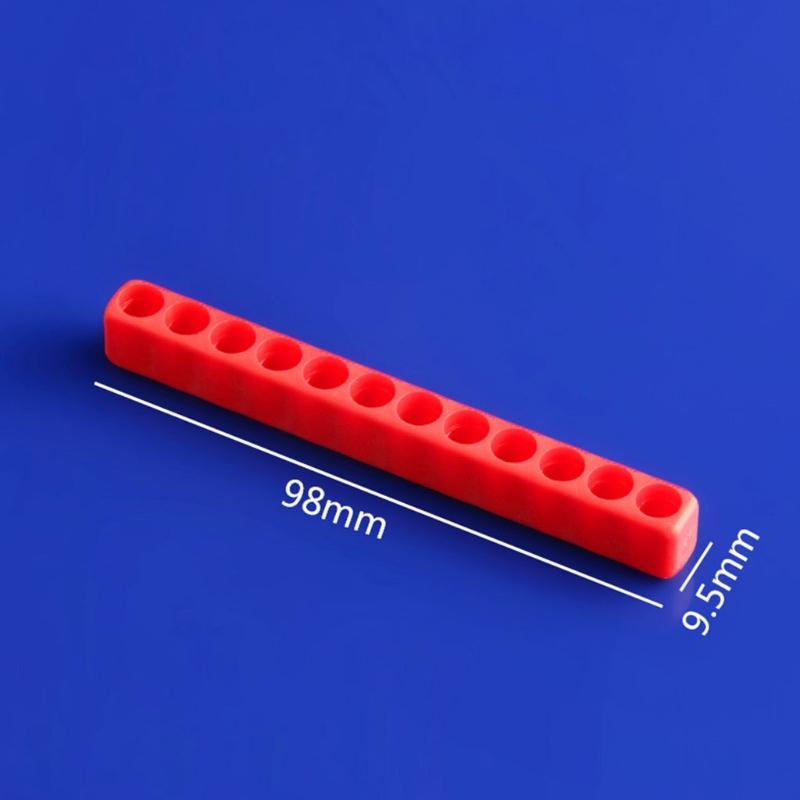 5 Pieces 12 Holes Hex Bit Organiser Screwdriver Bit Holder Plastic 1/4 Inch Hex Shank Drill Bit Storage for Case