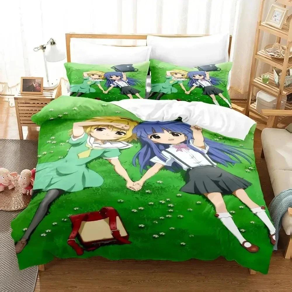 Comforter 3D Anime Higurashi When They Cry Bedding Set Printed Bed Set With Soft Queen King Size Bedclothes Home