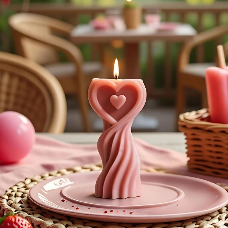 Silicone Molds 3D Heart Candle Molds Epoxy Resin Molds Lovely Castings Molds Plasters Molds for Home Decoration
