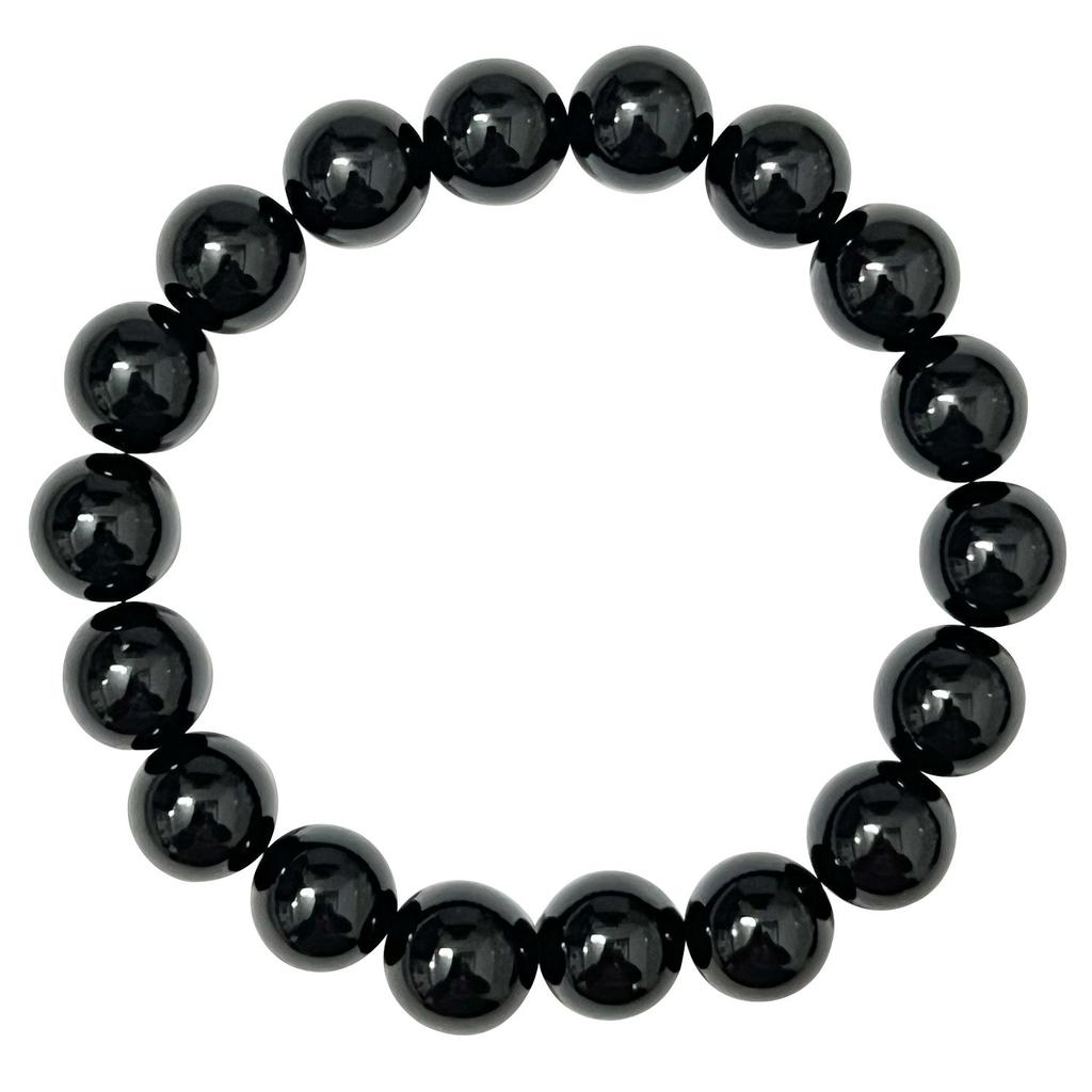 Men’s Agate Beaded Bracelet Natural Stone 12mm Round Beads Stretch Bangle Semi-Precious Gemstone DIY Jewelry Gifts