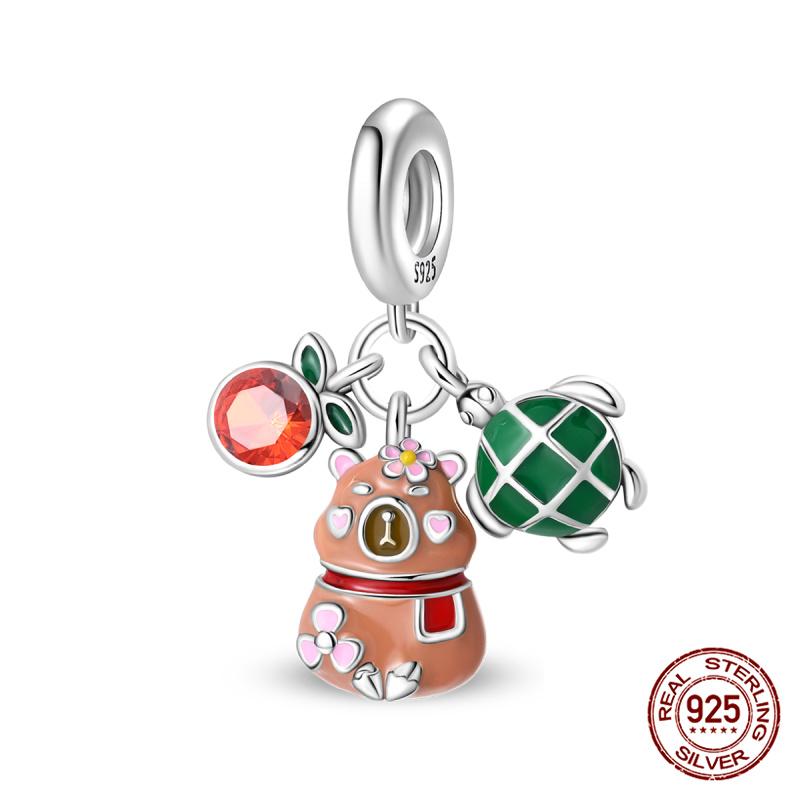 100% Copper Original Cat Couple Chain Beads Romantic Butterfly Charms Fit Bracelet Diy Jewelry Making Women Gift