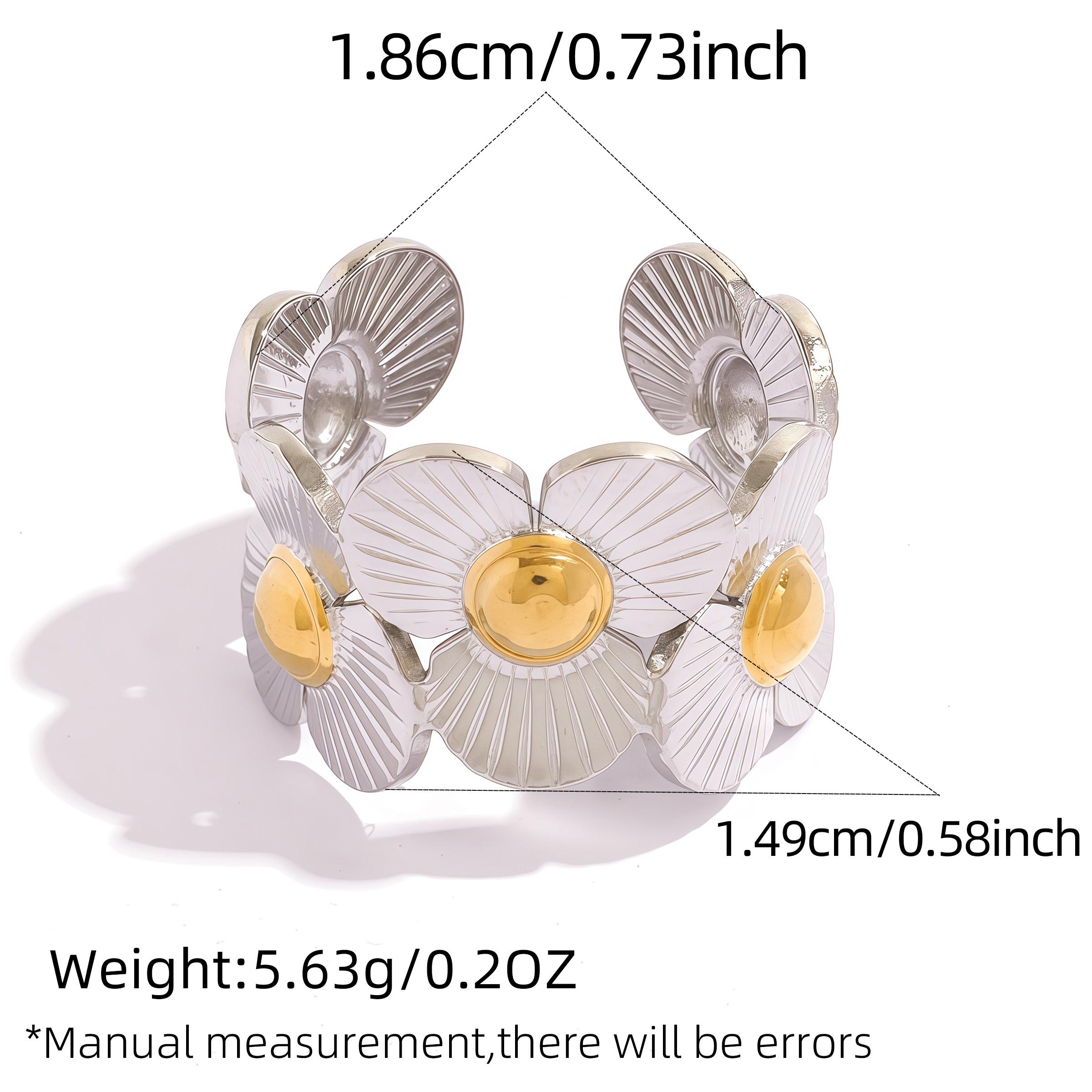 

Vintage Flower Rings For Women 18K Gold PVD Plated Stainless Steel Flower Rings Femme Zircon Party Gift pulseras