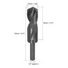 Uxcell 2pcs 14/15/17/18/20/21/22/23/26/27/28/30/35mm Twist Drill Bits Black Nitride Coated HSS-9341 with 1/2" Reduced Shank