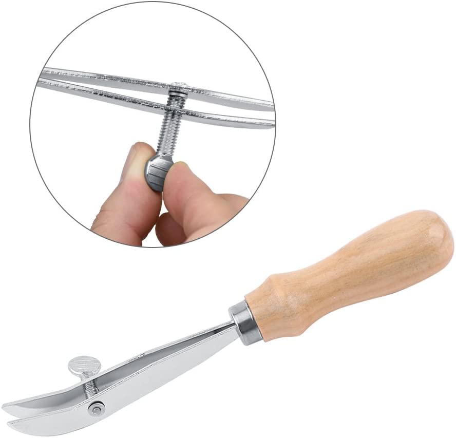 Screw Leathercraft Grooving Marking Leather Marking Handmade Wooden Silver Leathercraft Tool [Karokak] Crease, Tool, Tool, Tool, Iron, Adjustable,