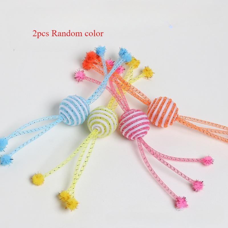 

2pcs/4pcs Cat Toy Rope Ball Kitten Self Toy Playing Claw Bite Ball Pet Toys Interactive