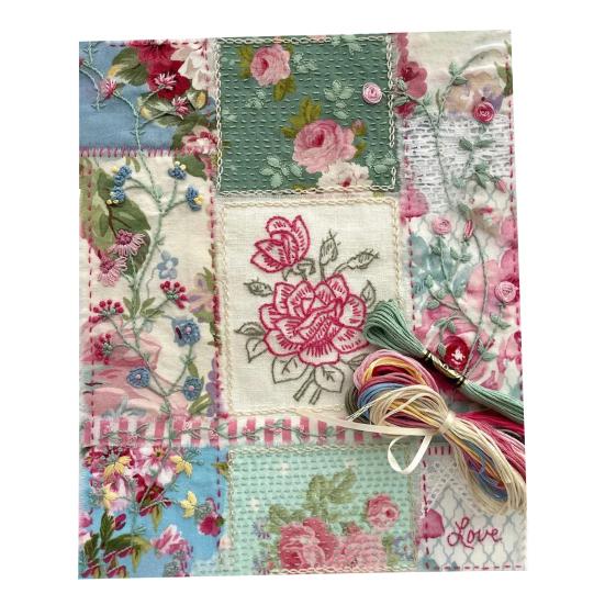 

Набор для вышивки цветов Forget Me Not Slow Stitch Набор для вышивки цветочными штампованными стежками Набор для самостоятельной вышивки лоскутного одеяла для начинающих Подарок любителю рукоделия красный