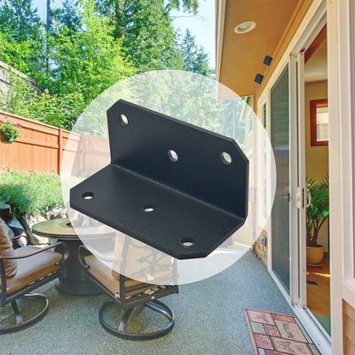 Esquina de Soporte de Techo en Forma de L Galvanizada – 2/4 Piezas Conectores de Soporte de Madera para Exteriores, Ferretería DIY Resistente a la Corrosión