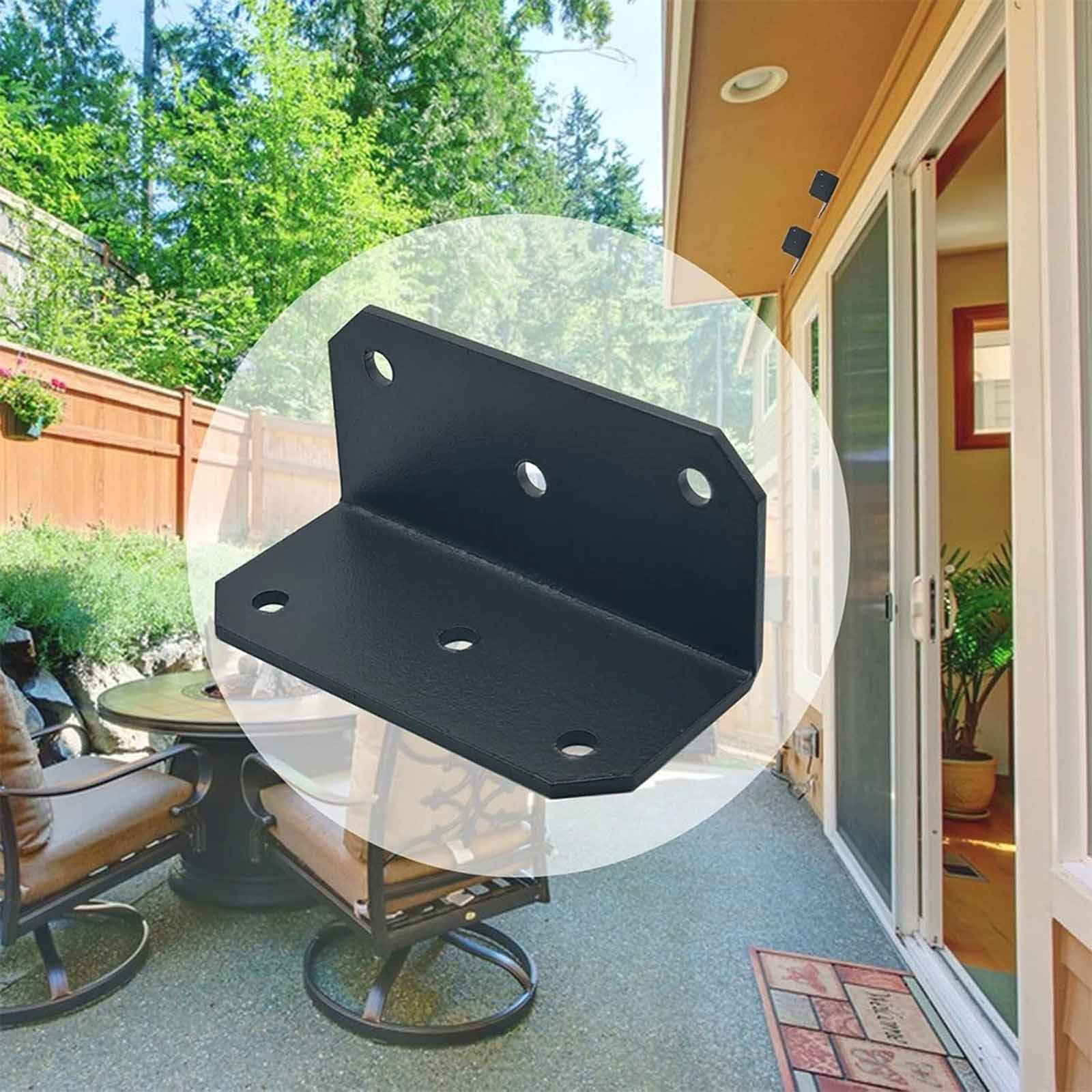 

Galvanized L-Shaped Roof Canopy Corner – 2/4pcs Outdoor Wooden Support Connectors, -Resistant DIY Hardware S чёрный