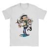 2025 Summer and Autumn Retro Cartoon Printed T-shirt Loose and Casual Short-sleeved Trendy Top for Men and Women