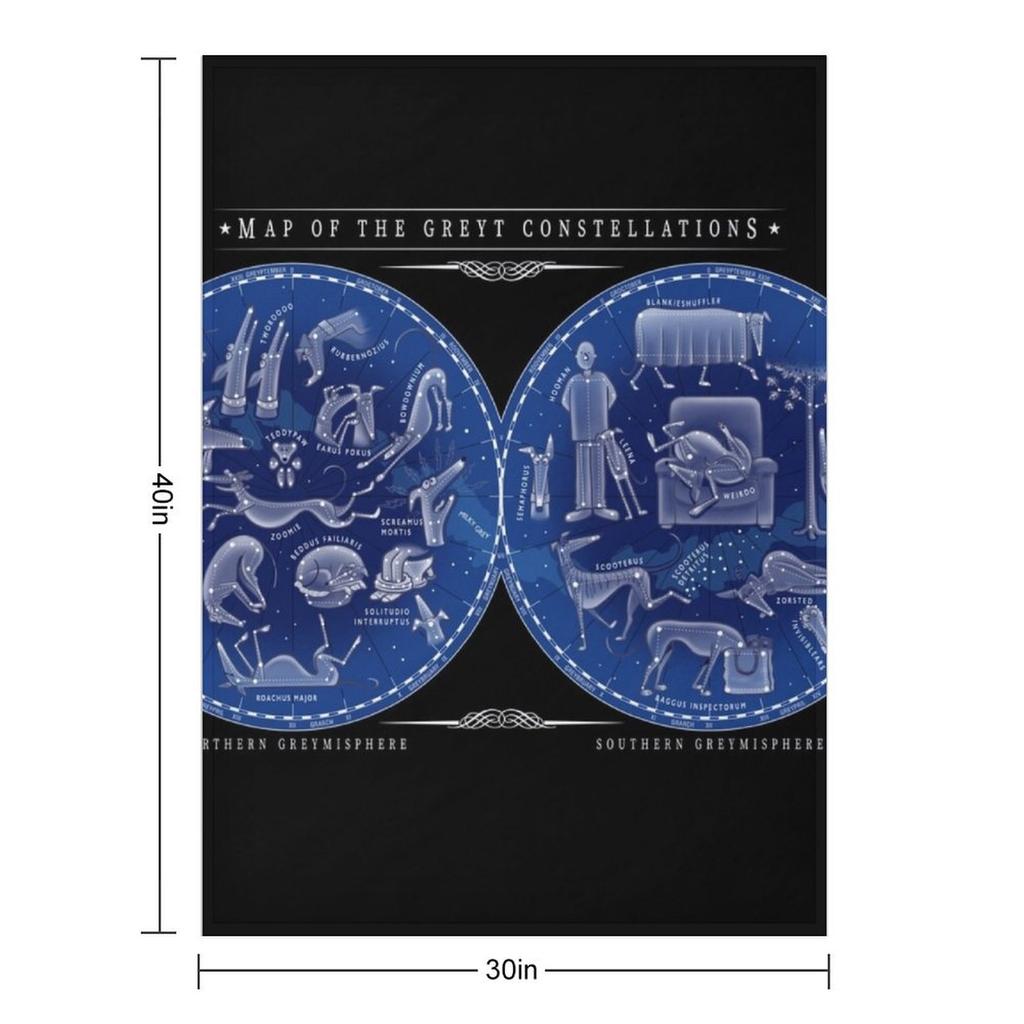 Map of the Greyt Constellations Throw Blanket Camping warm for winter Kid'S Luxury St Blankets