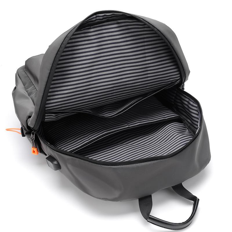 Oxford Fabric Backpack, Multi-layered Usb Charging Port, Men's Casual Backpack