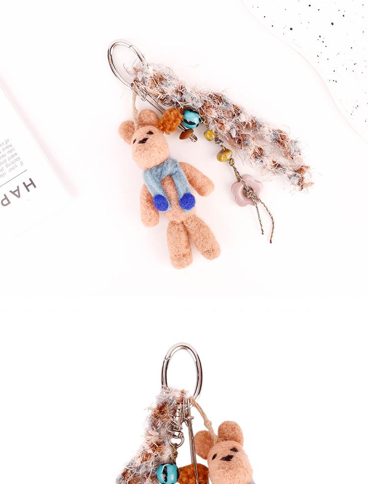 Wool Wizard Doll Keychain - Handmade Lamb Plush Charm