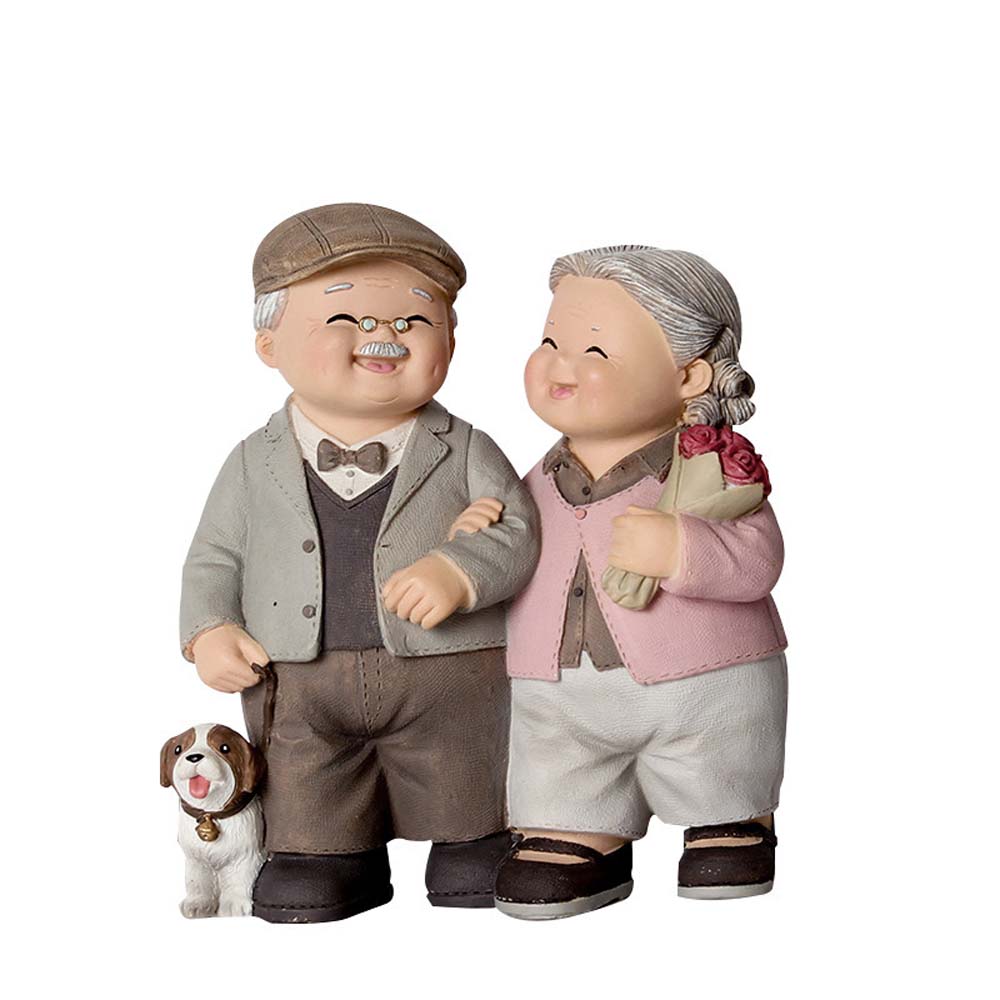 DIY Ornaments Home Decoration Sweety Lovers Grandparents Model Lovers Figurine Couples Figurine