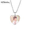 Fashionable Heart Shaped Bts Necklace Pendant With Alloy Metal And Elegant Design