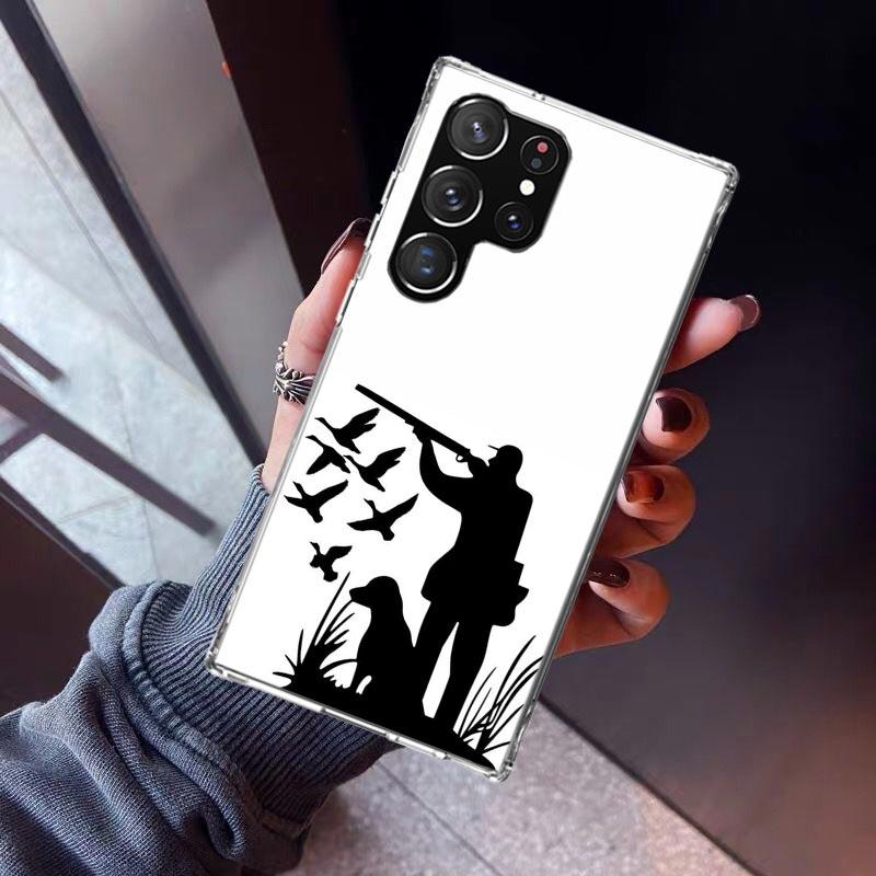 Hunting Fishing Man Phone Case For Samsung Galaxy S23 S24 S25 Edge S26 Ultra S22 + S21 Plus S20 FE Cover Silicone Print Shell Ga