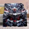 Koc Flanelowy Anime Gundam - Miękki Ciepły Idealny na Kanapę, Pościel Kemping Podróże Biuro Wystrój Domu -QJY