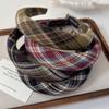 Fashion Elegant Plaid Bezel Hair Hoop for Womens Retro Wide Side Headbands Girls for Holiday Party Hair Bands Accessories