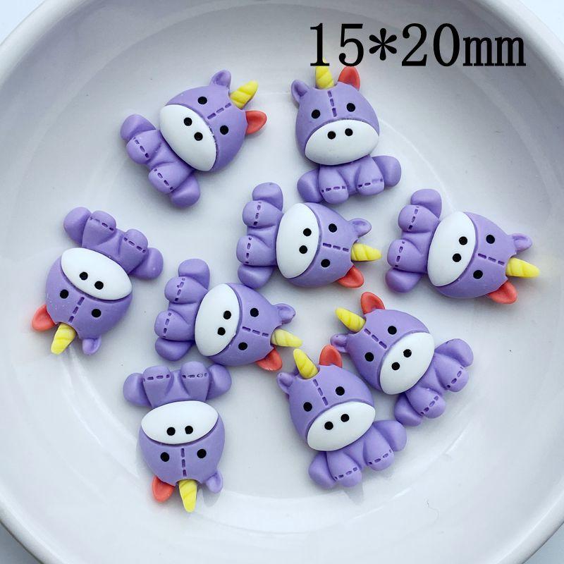 20Pcs New Cute Resin Mini Cartoon Unicorn, Bear, Penguin Series Flat back Scrapbooking DIY Jewelry Craft Decoration Accessories