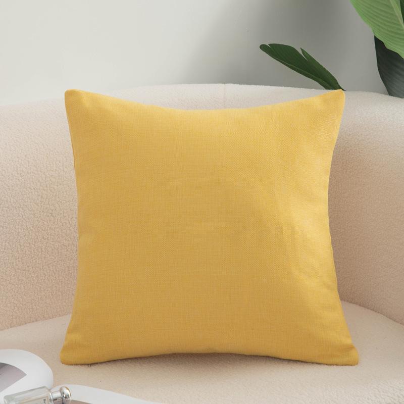 

Natural Linen Cotton Blend Pillow Cover Wrinkle-Resistant Decorative Pillowcase Sofa Bedroom Living Room Farmhouse Home Decor 40x40cm