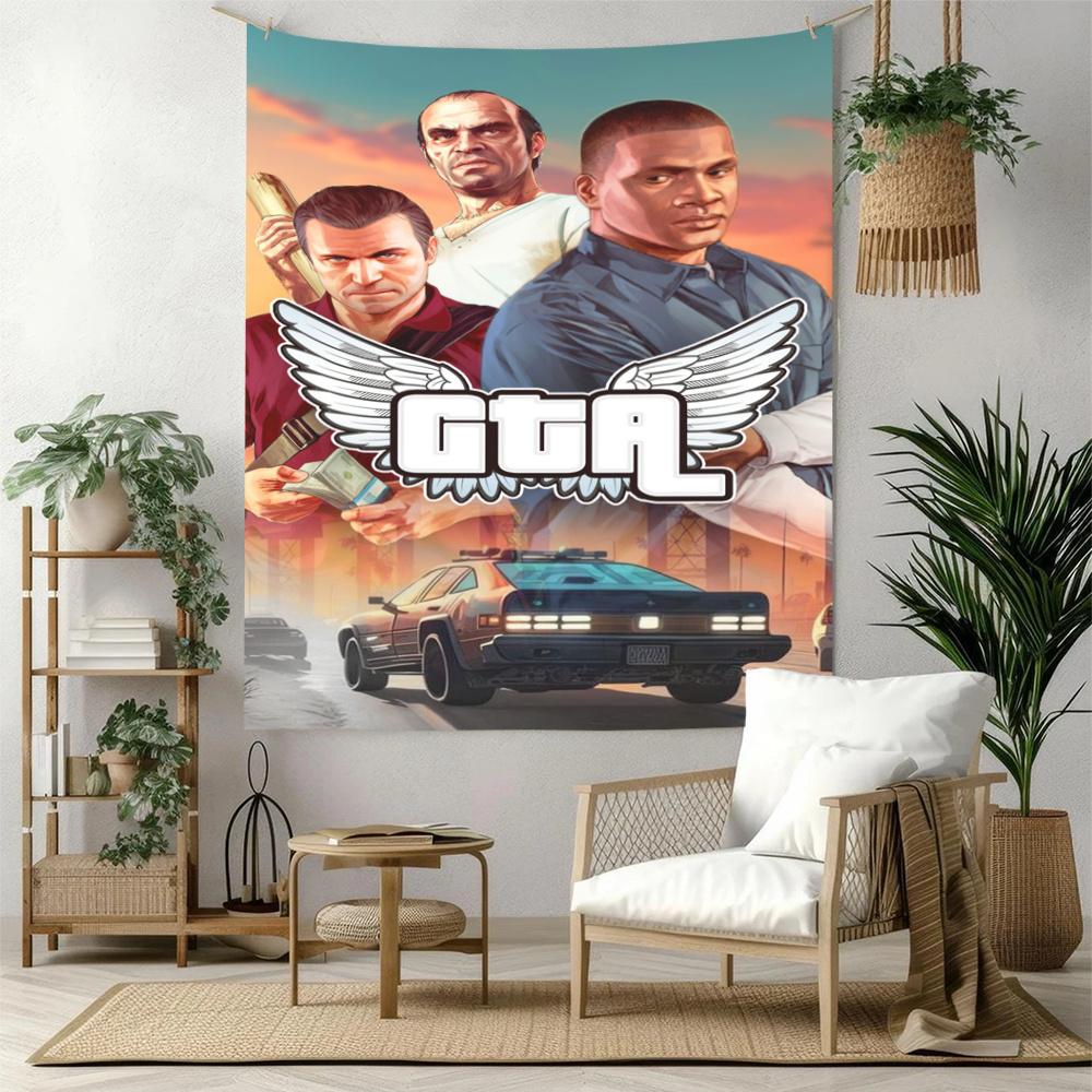 Gta Wall Tapestry Handmade Look Suitable For Dorm Wall Studio Wall Reading Corner Multipurpose Boho Decor Gift For Friends Family